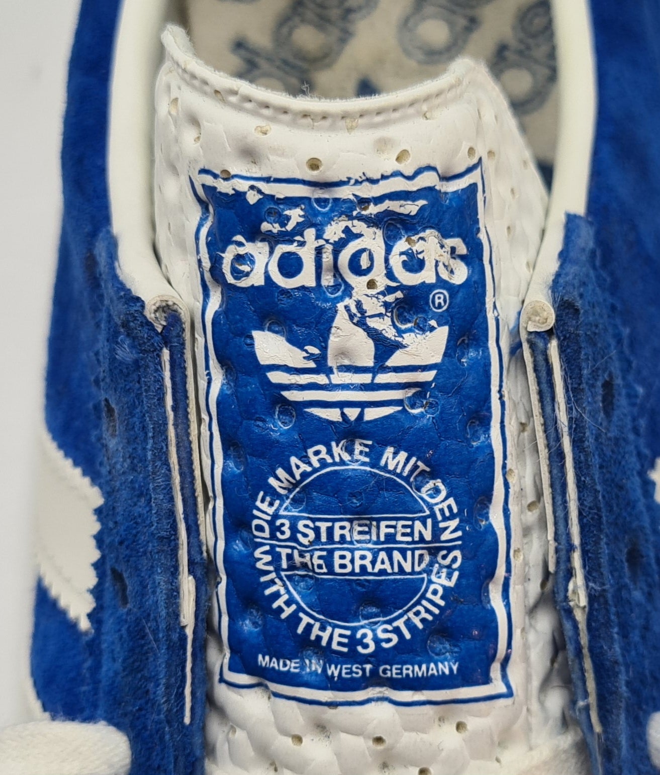 *VGC* Vintage 1970s Adidas Gazelle Blue 3 Straps UK 8.5 / EUR 42 2/3