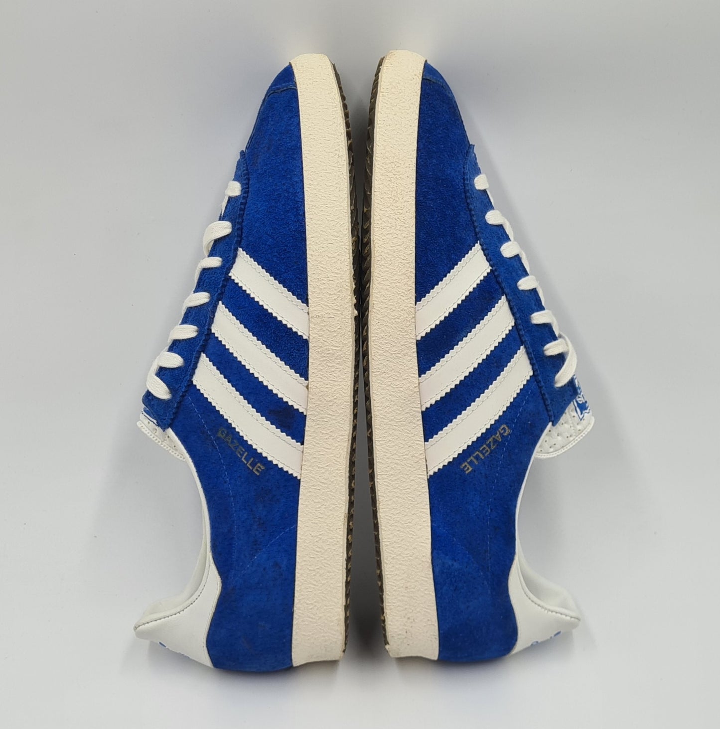 *VGC* Vintage 1970s Adidas Gazelle Blue 3 Straps UK 8.5 / EUR 42 2/3