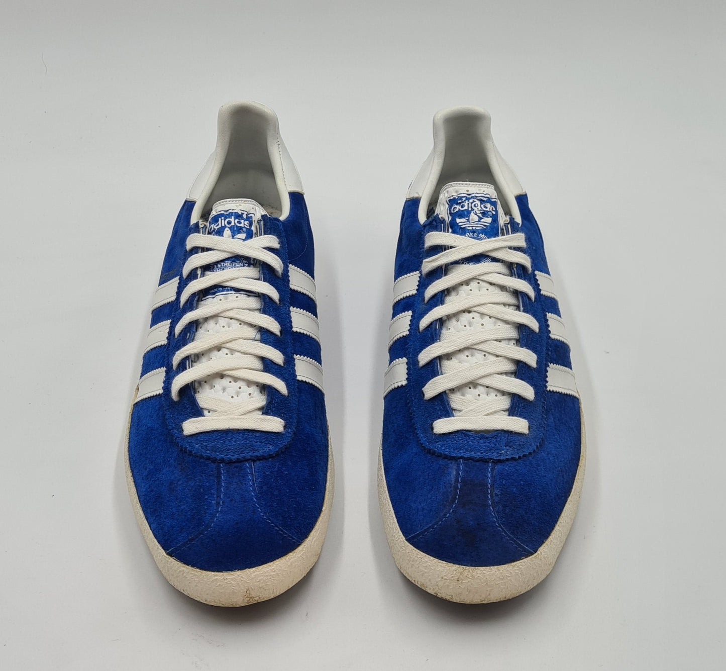 *VGC* Vintage 1970s Adidas Gazelle Blue 3 Straps UK 8.5 / EUR 42 2/3