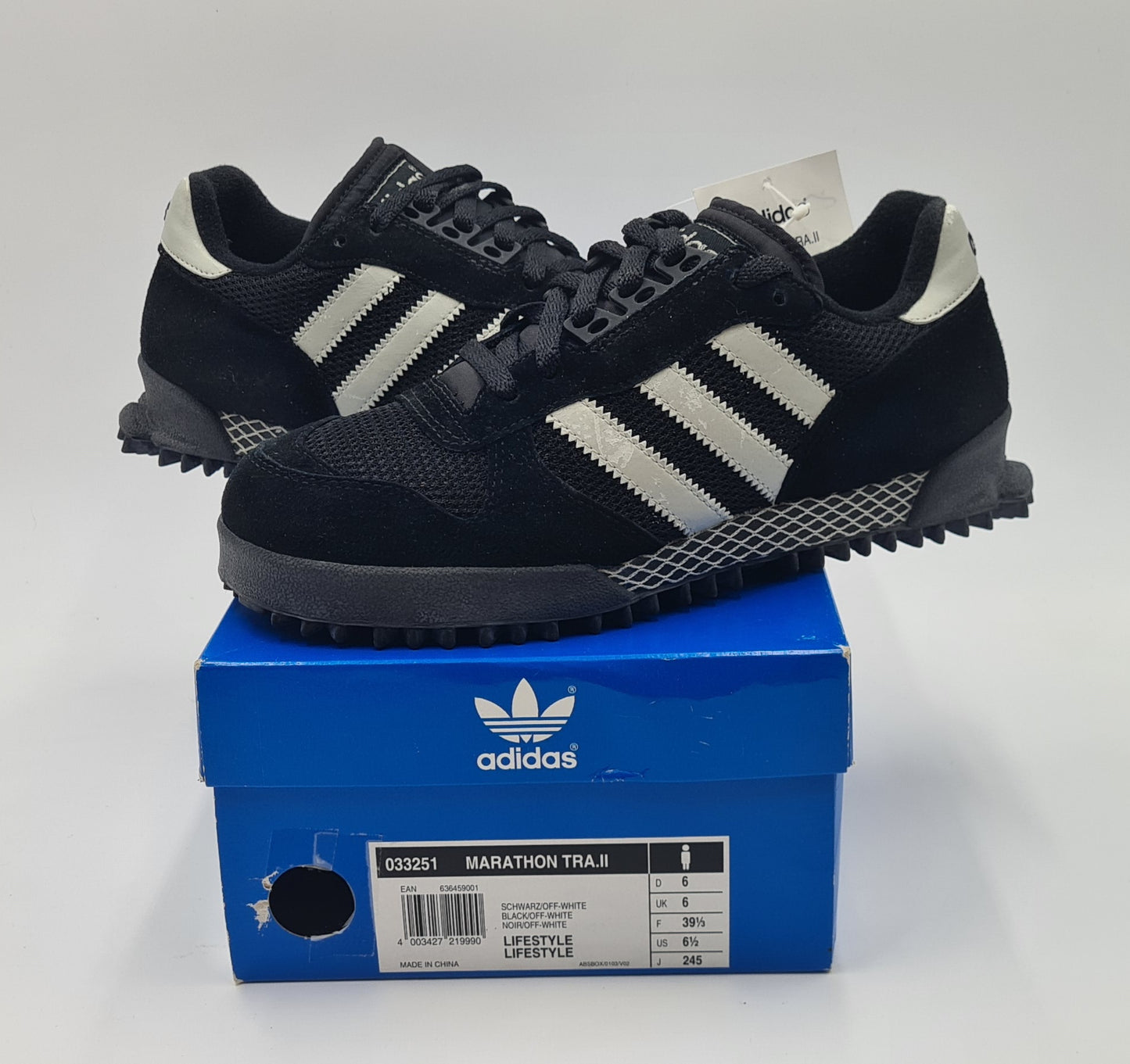 *NEW* 2003 Adidas Marathon TR Black UK 6 / EUR 39 1/3