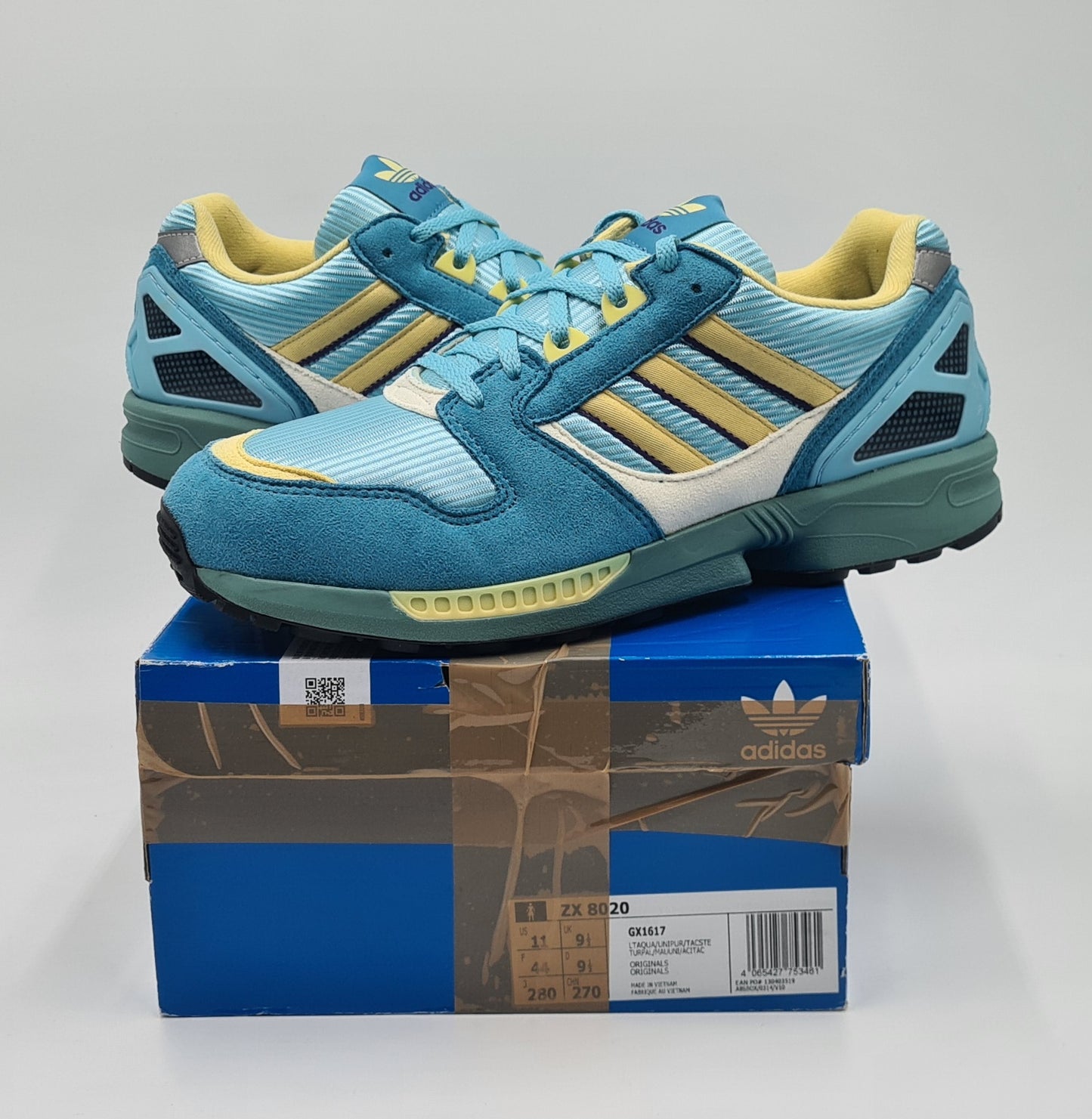 *NEU* 2022 Adidas ZX 8020 Light Aqua Gr. UK 9,5 / EUR 44