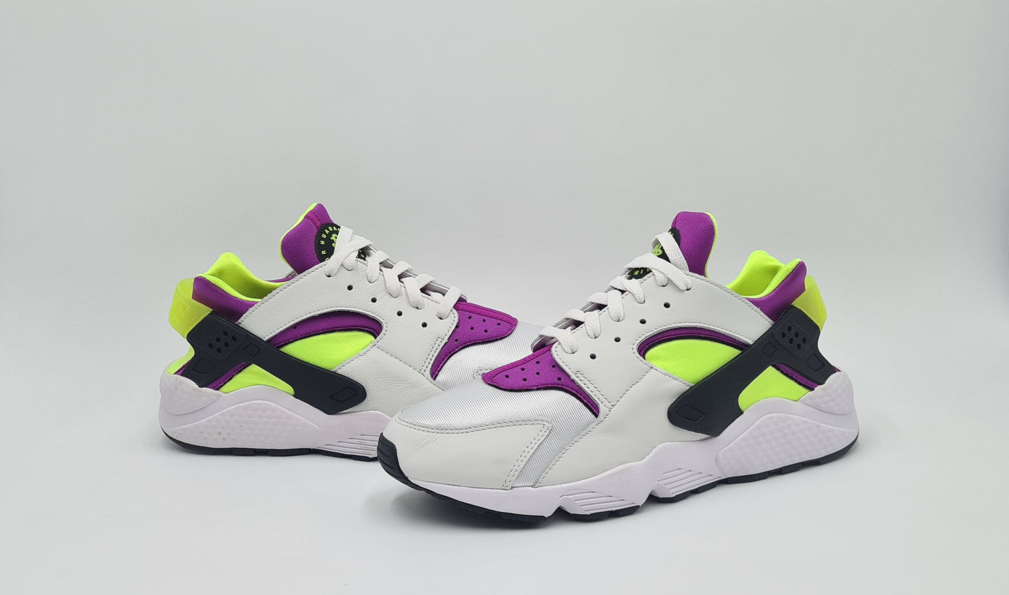 *WIE NEU* 2021 Nike Air Huarache Run Neon Gelb Magenta UK 10 / EUR 45