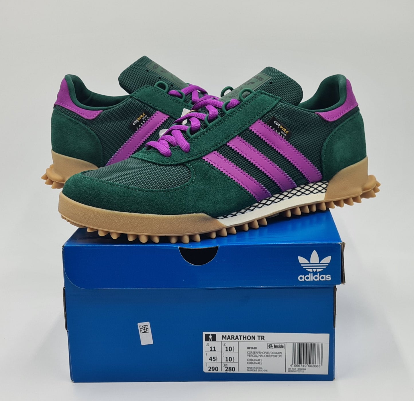 *NEW* 2023 Adidas Marathon TR Cordura Green / Purple UK 10.5 / EUR 45 1/3