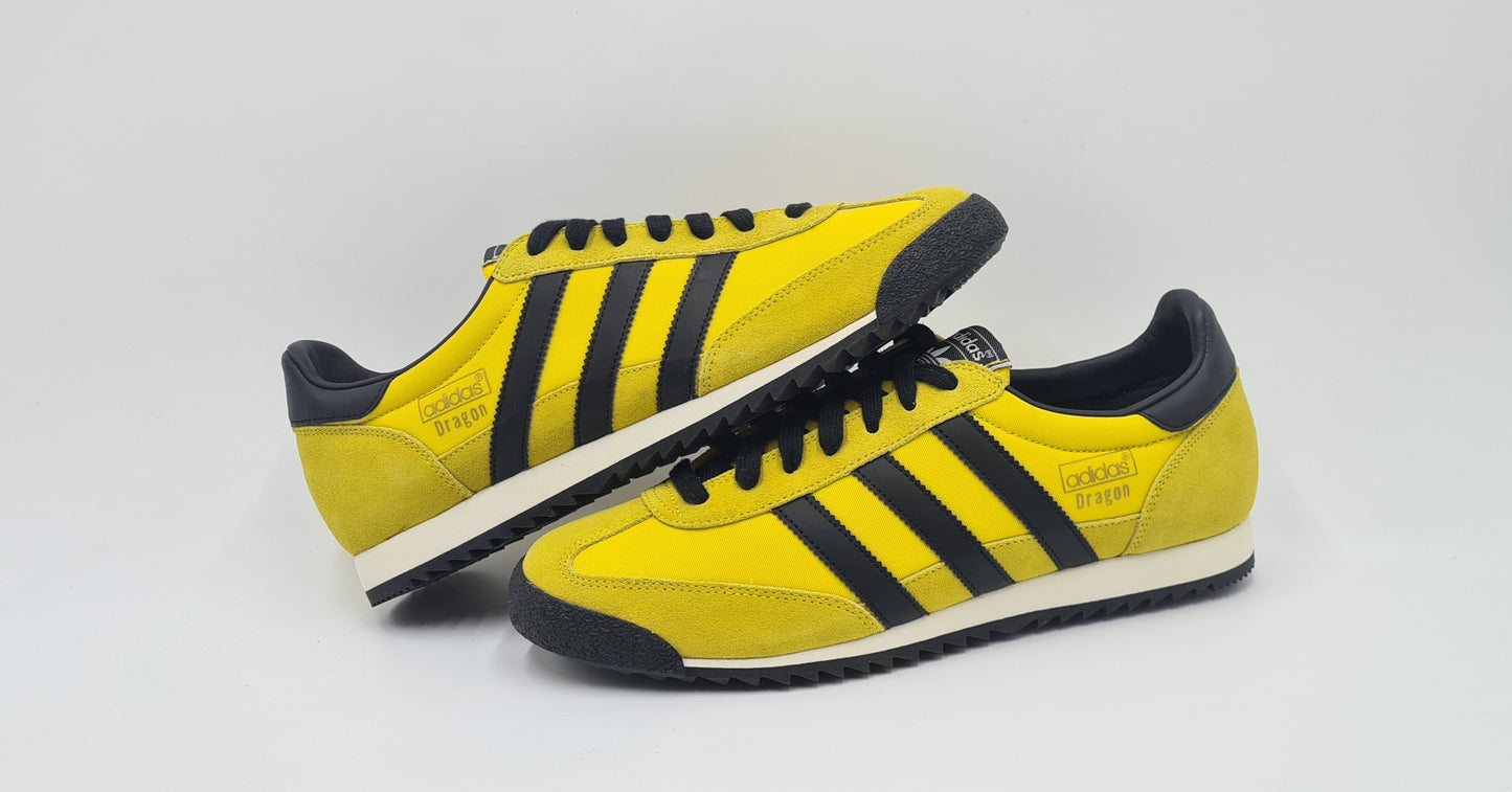 *NEU* 2011 Adidas Dragon Vintage Retro Sample Gelb Gr. UK 8,5 / EUR 42 2/3