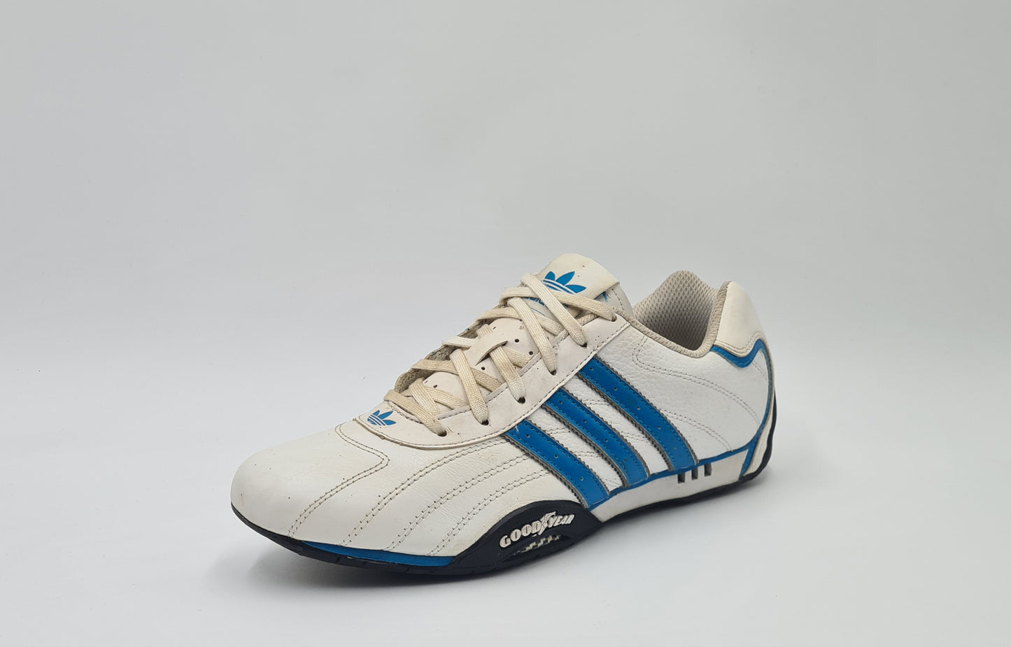 *Guter Zustand* 2013 Adidas Adi Racer Low M Good Year Weiß Blau Gr. UK 8,5 / EUR 42 2/3