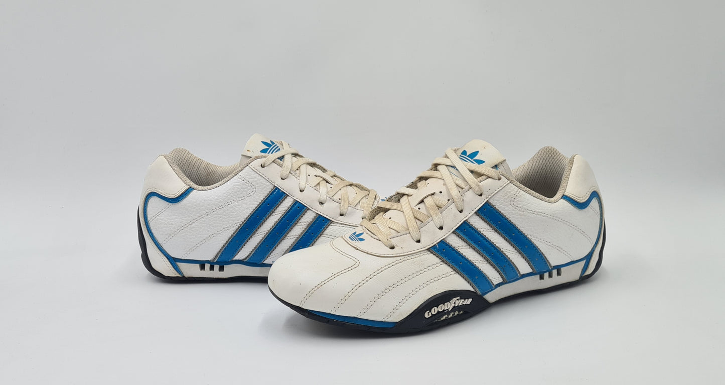 *Guter Zustand* 2013 Adidas Adi Racer Low M Good Year Weiß Blau Gr. UK 8,5 / EUR 42 2/3