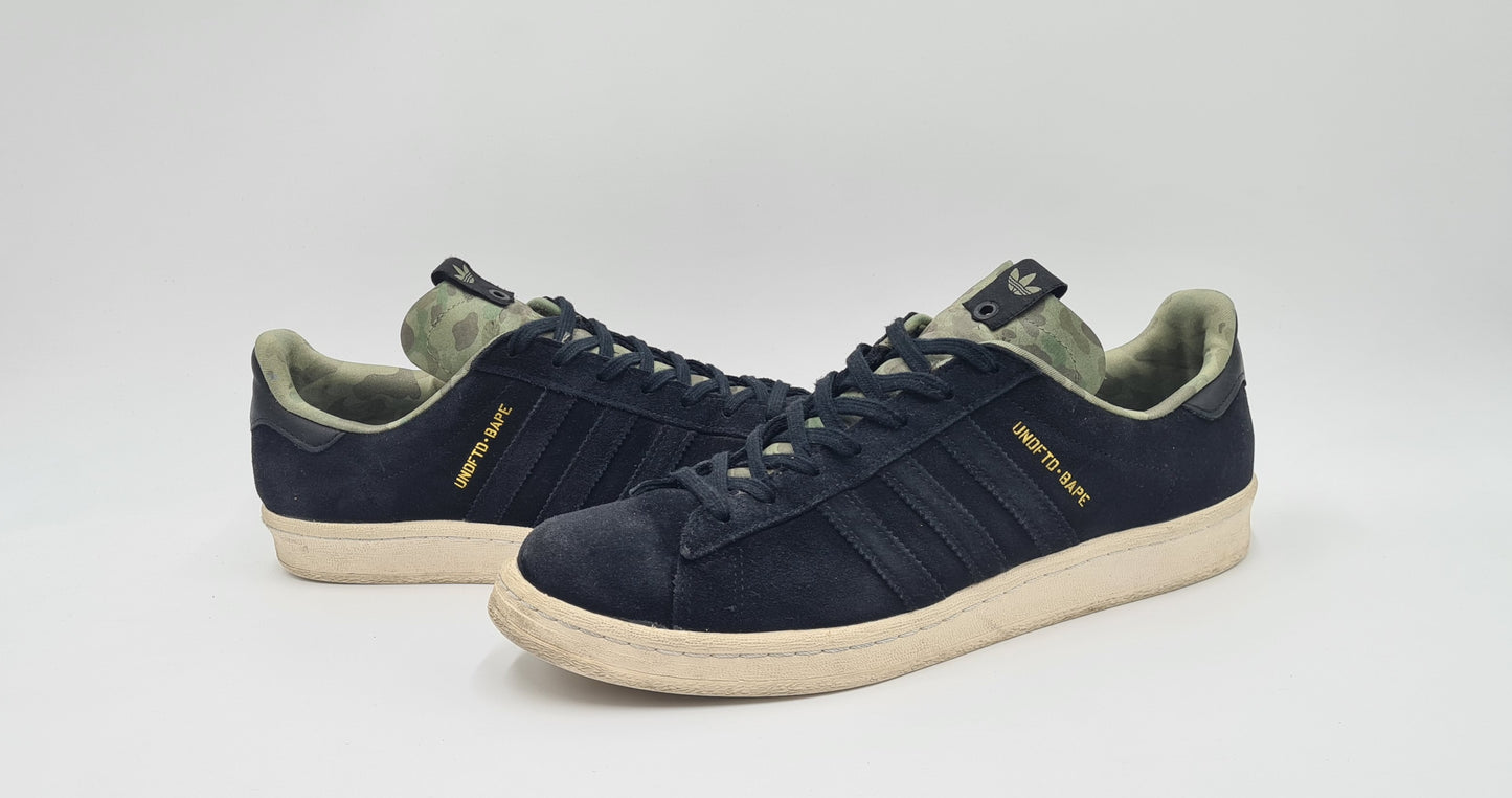 2013 Adidas Campus 80s Undefeated X Bape Schwarz Gr. UK 9 / EUR 43 1/3