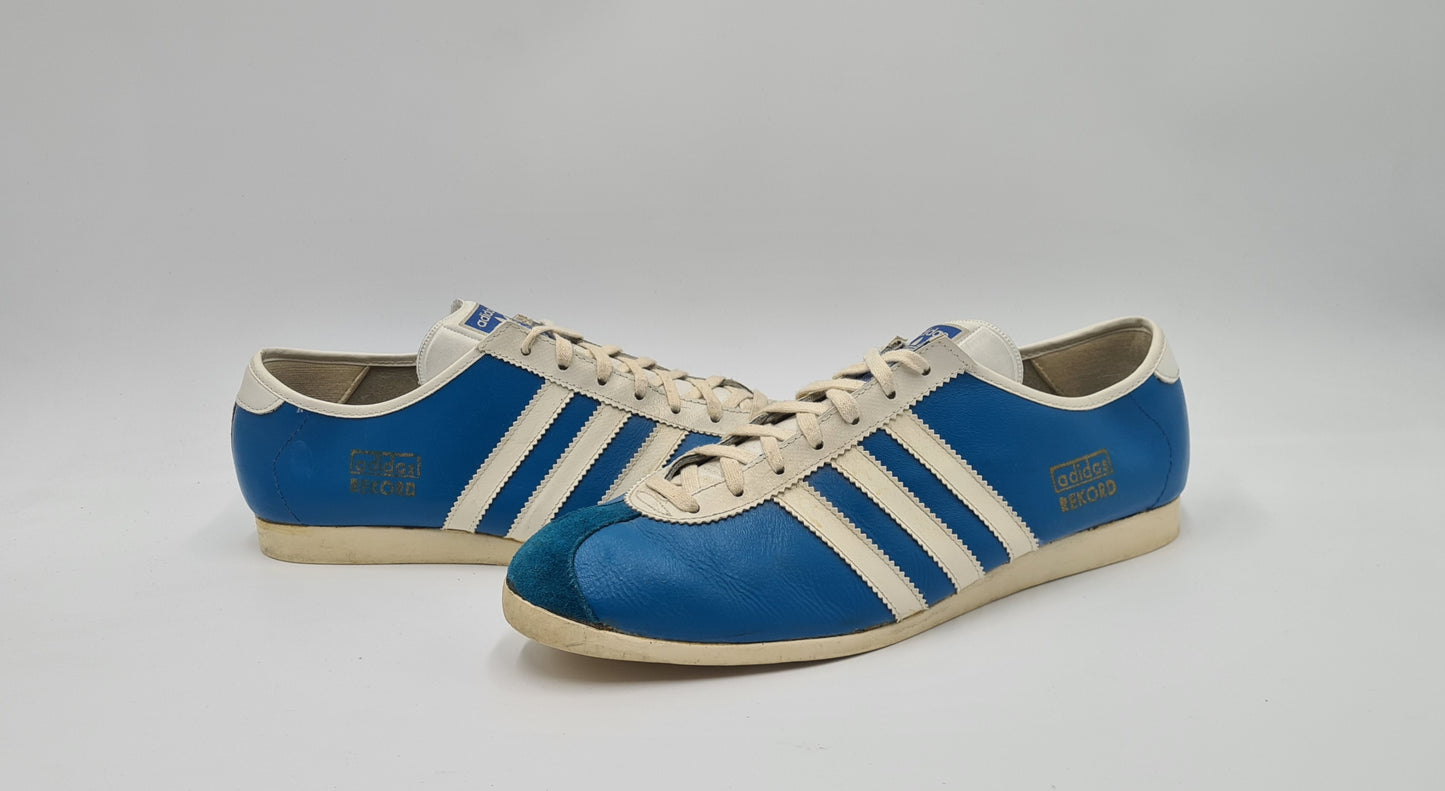 *TOP* Vintage 1970er Adidas Rekord 3 Riemen UK 10 / EUR 44 1/3