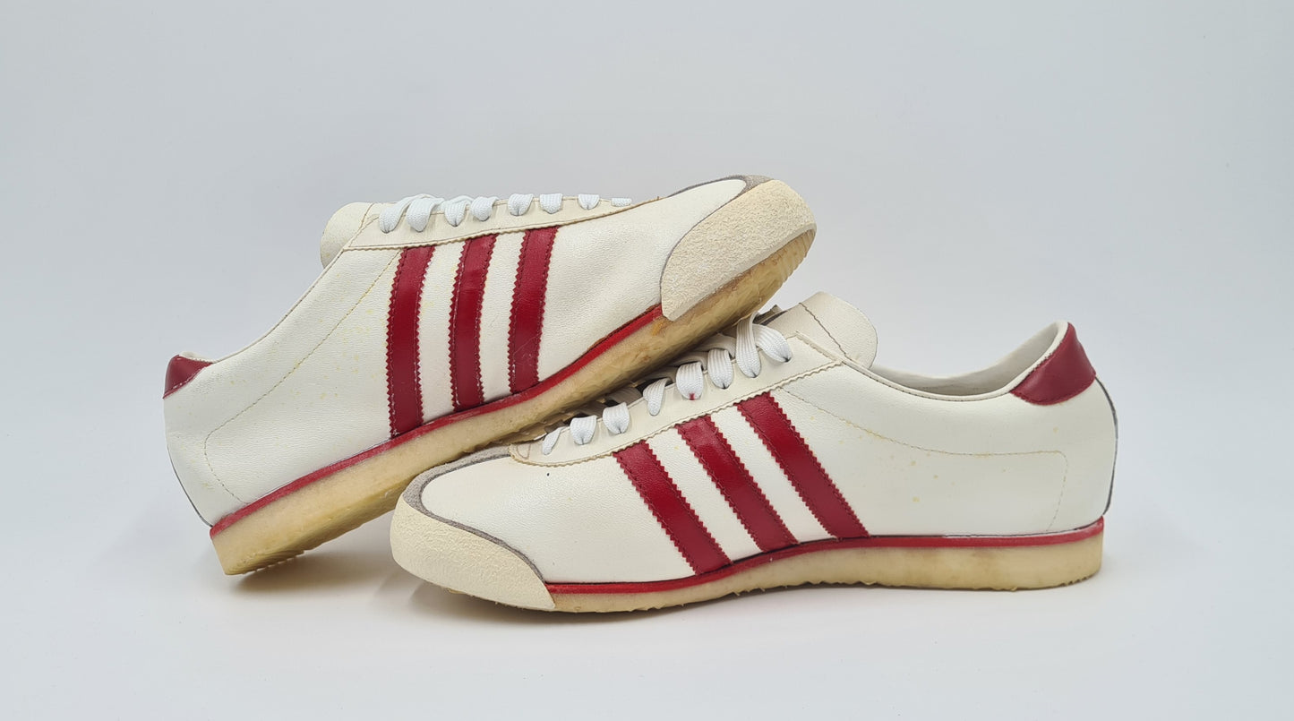 *WIE NEU* Vintage 1970er Adidas Vienna Yugoslavia 3 Riemen UK 10 / EUR 44 2/3