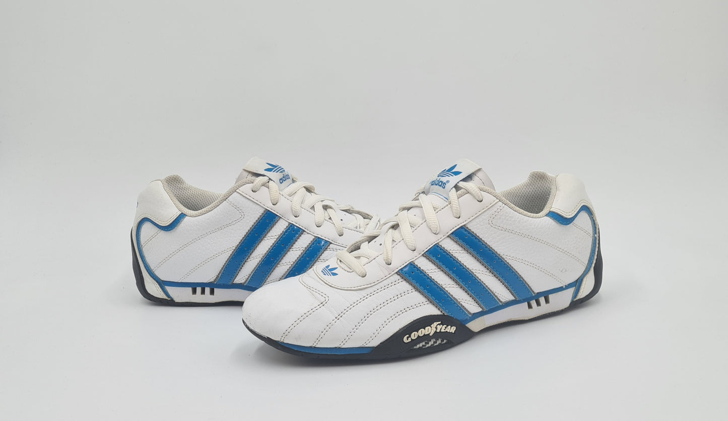 *Good condition* 2014 Adidas Adi Racer Low Goodyear White Blue UK 8 / EUR 42