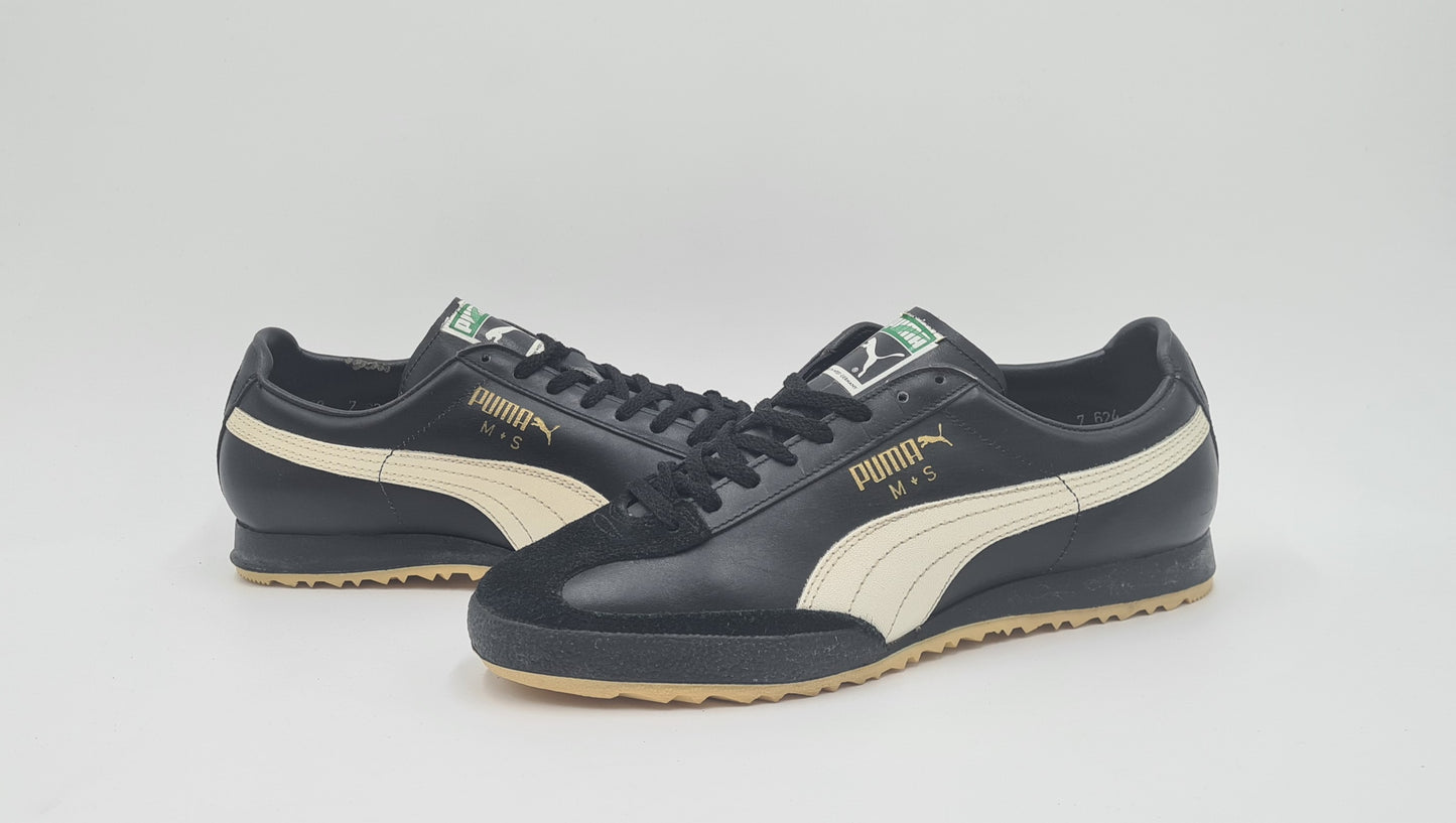 *NEU* Vintage 1980er Puma M+S Schwarz West Germany Gr. UK 8 / EUR 42