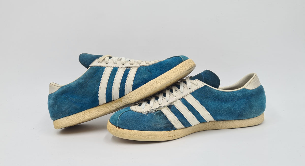 Vintage 1970er Adidas Athen West Germany 3 Riemen UK 8,5 / US 9 / EUR 42 2/3