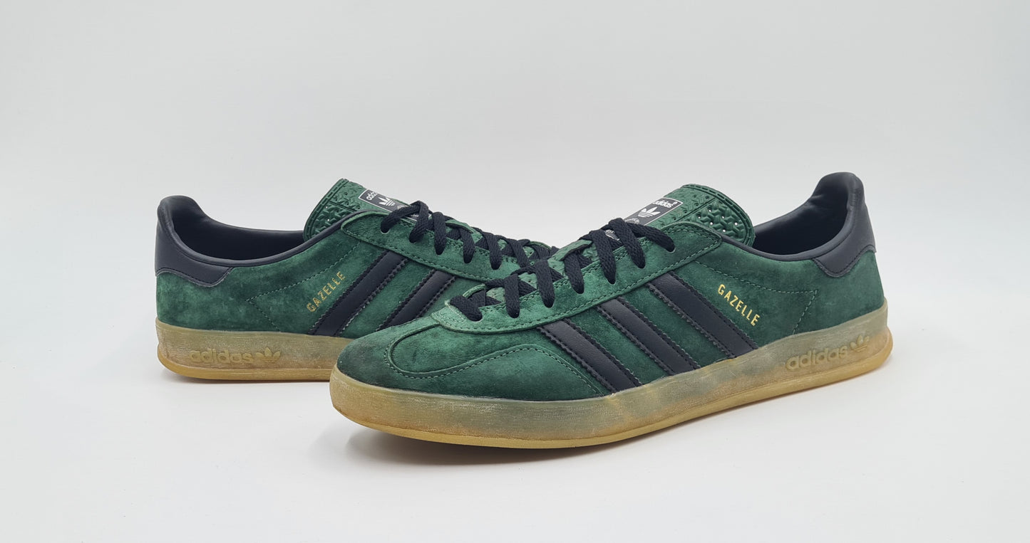 *Guter Zustand* 2012 Adidas Gazelle Indoor Grün Gr. UK 10 / EUR 44 2/3