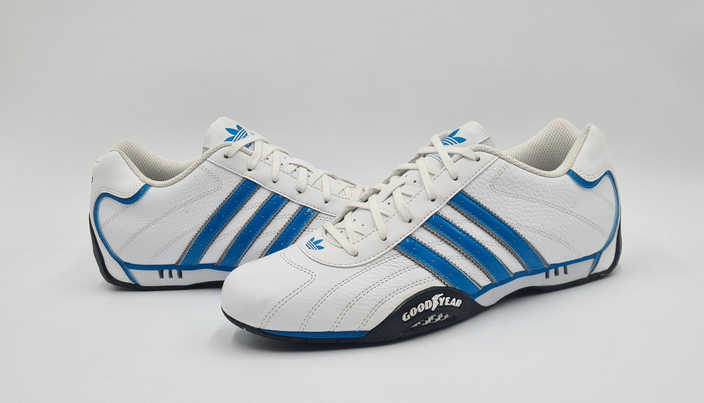 *LIKE NEW* 2013 Adidas Adi Racer Low Goodyear White Blue UK 9 / EUR 43 1/3