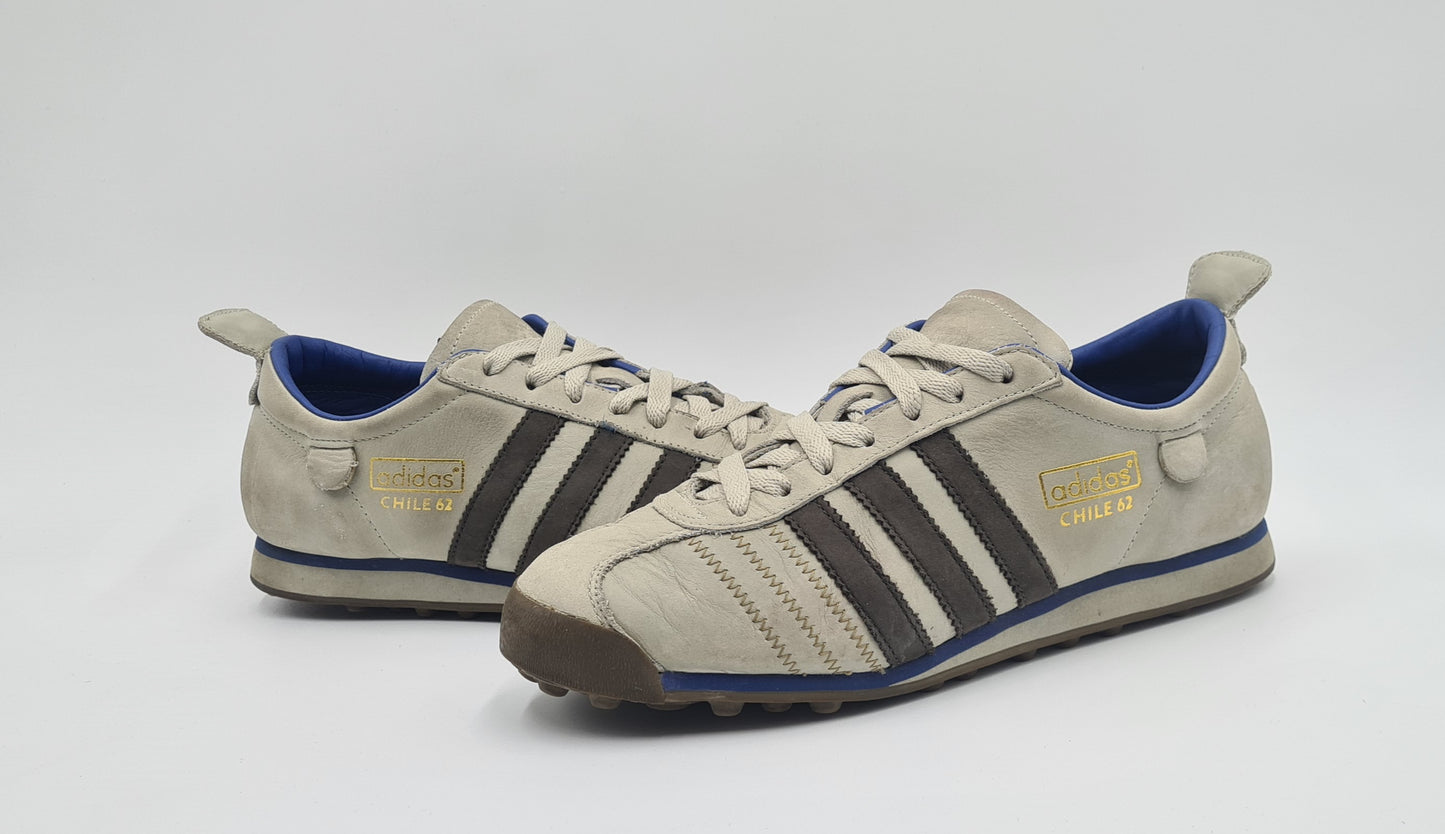 *Guter Zustand* Vintage 2004 Adidas Chile 62 Retro Grau UK 7 / EUR 40 2/3