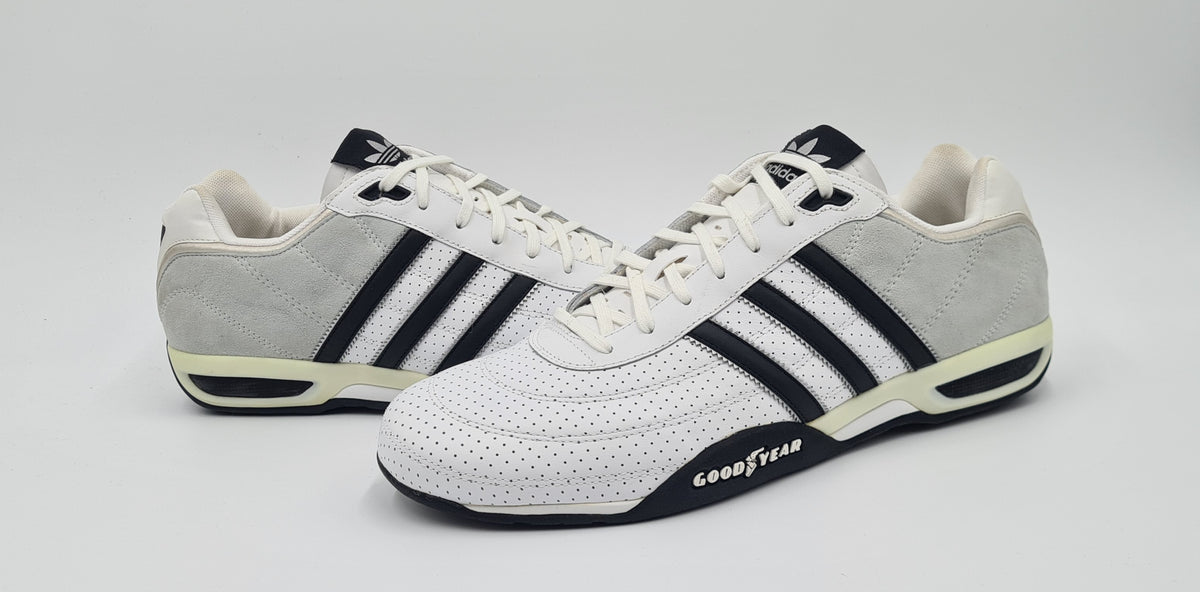 *LIKE NEW* 2006 Adidas Good Year White Adi Racer UK 11.5 / EUR 46 2/3