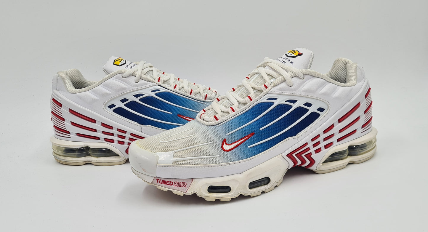 *Guter Zustand* 2022 Nike Air Max Plus 3 III Vivid Blue Gradient Gr. UK 9,5 / EUR 44,5
