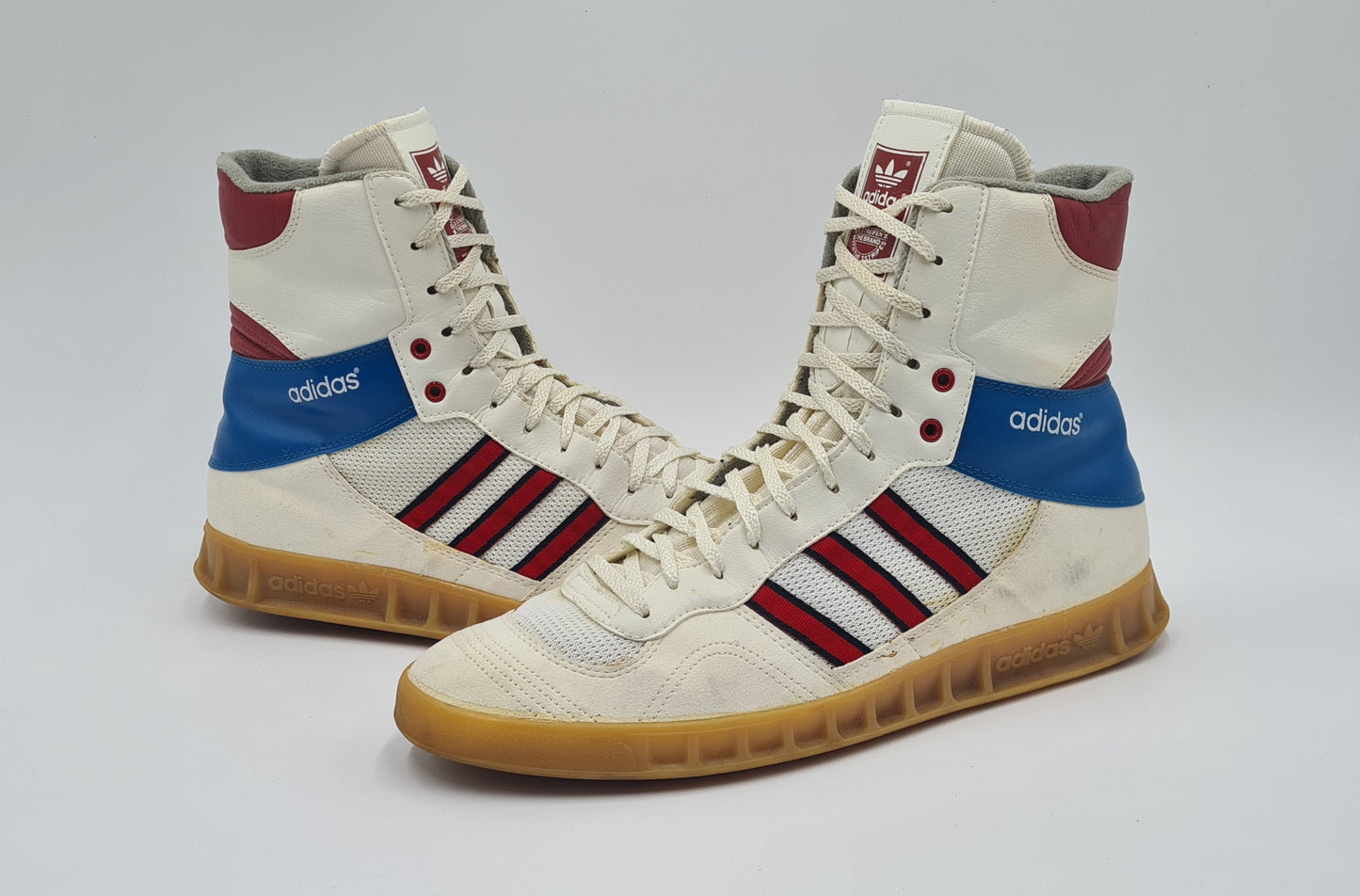 *TOP* Vintage 1980er Adidas Handball Hi UK 9,5 / EUR 44