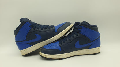 *TOP* 2017 Nike Air Jordan 1 Mid 'Royal Blue' Blau Gr. UK 7,5 / EUR 42