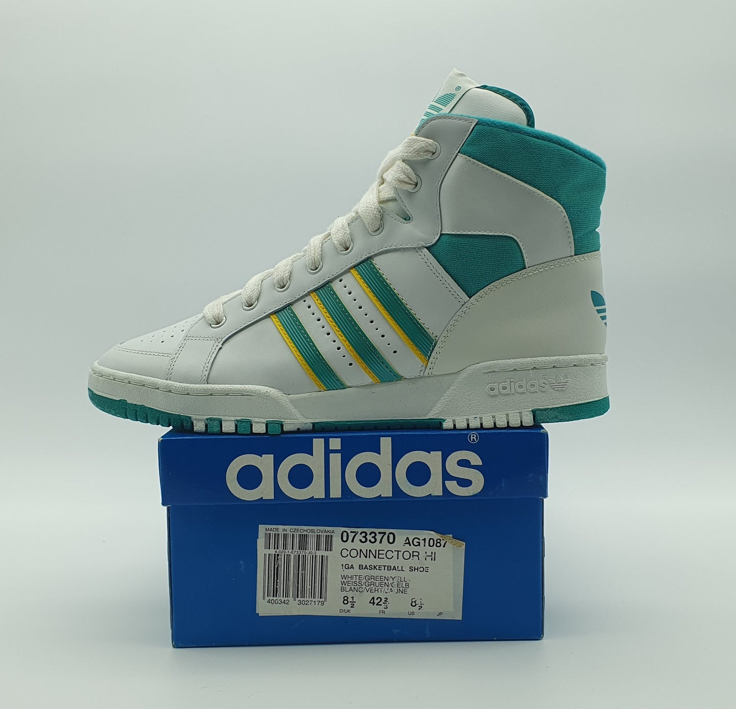*BNIB* Vintage 1980s Adidas Connector Hi UK 8.5 / EUR 42 2/3