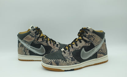 *NEW* 2014 Nike Dunk High CMFT Premium QS Snakeskin Size UK 8.5 / EUR 43