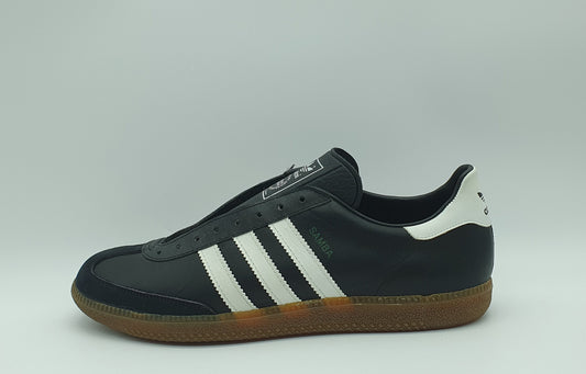 *NEU* Vintage 1980er Adidas Samba schwarz Made in West Germany UK 9,5 / EUR 44
