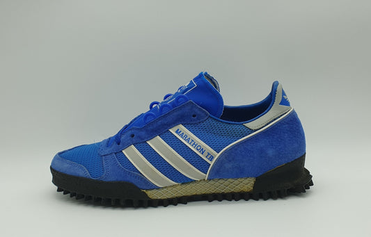 *Ungetragen* Vintage 1980er Adidas Marathon TR Blau UK 8 / EUR 42