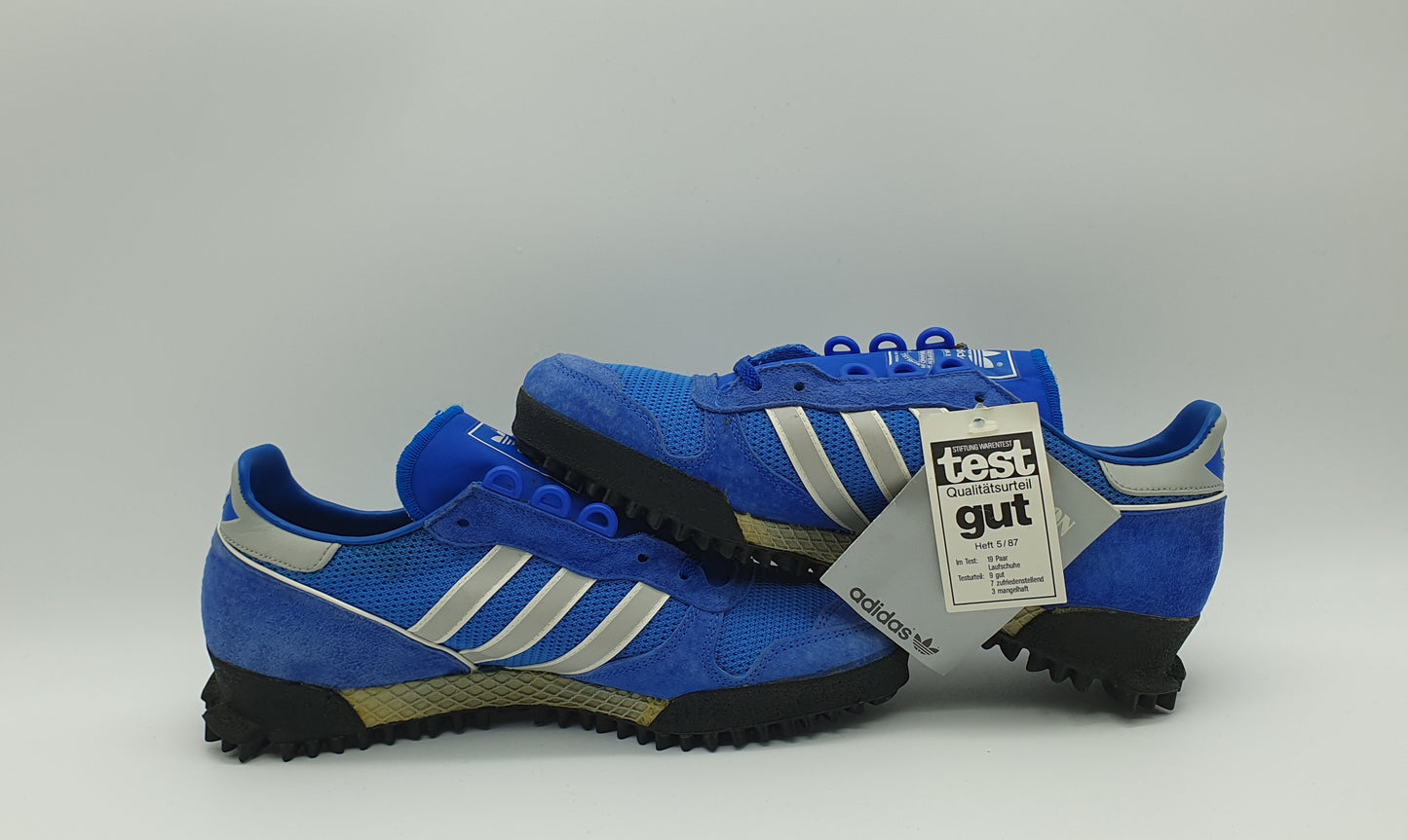 *NEW* Vintage 1980s Adidas Marathon TR Blue UK 8 / EUR 42