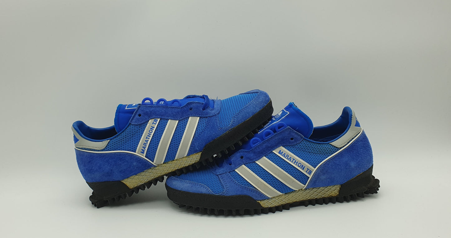 *NEW* Vintage 1980s Adidas Marathon TR Blue UK 8 / EUR 42