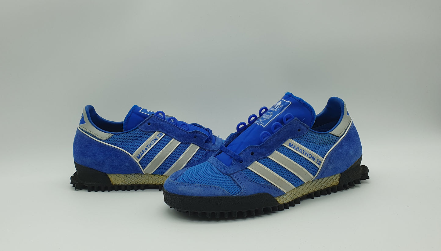 *NEW* Vintage 1980s Adidas Marathon TR Blue UK 8 / EUR 42