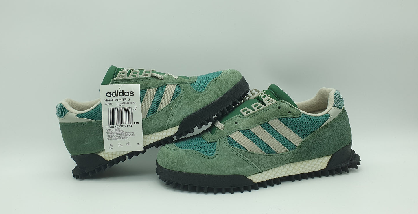 *NEU* Vintage 1994 Adidas Marathon TR 2 Grün UK 8,5 / EUR 42 2/3