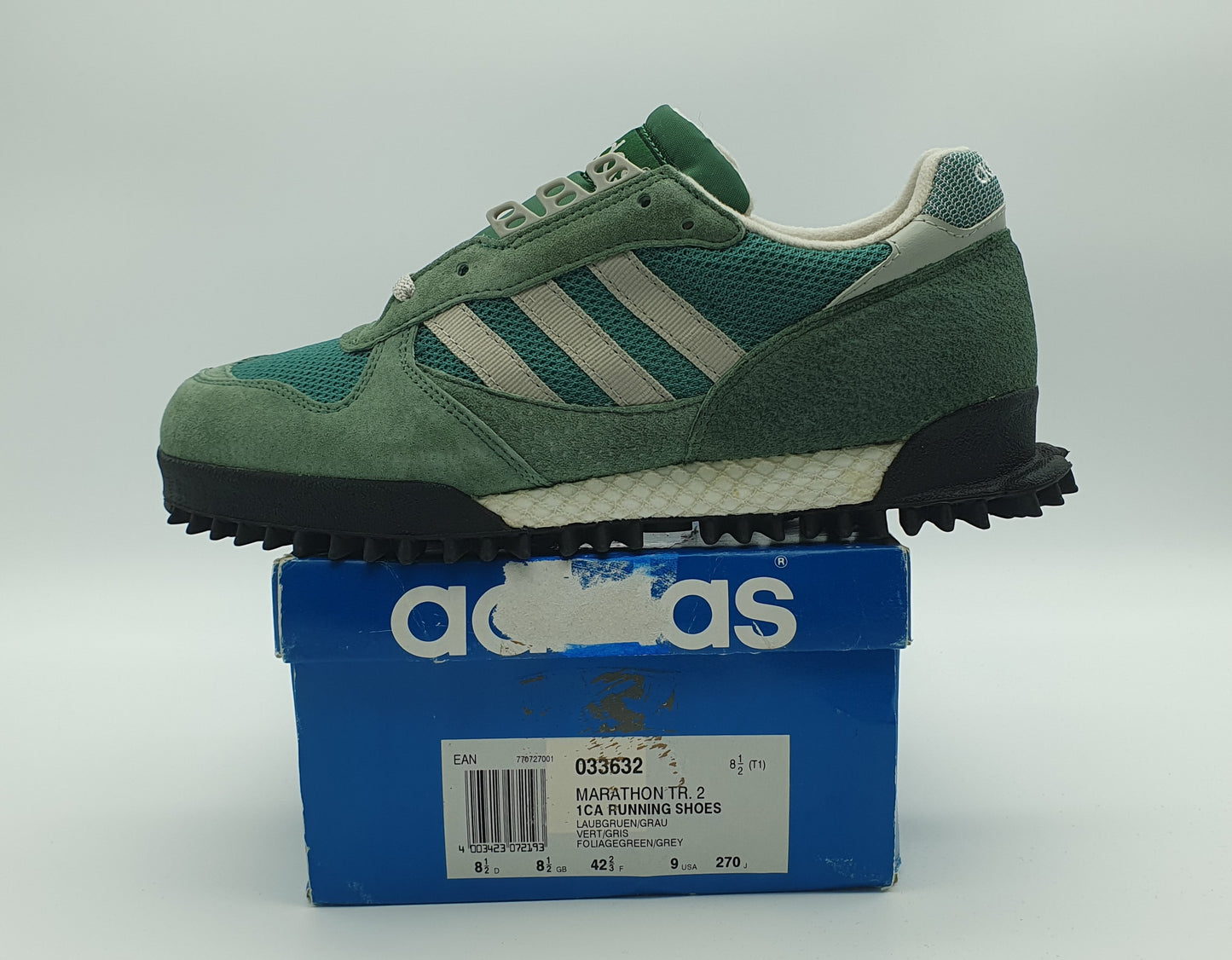 *NEU* Vintage 1994 Adidas Marathon TR 2 Grün UK 8,5 / EUR 42 2/3
