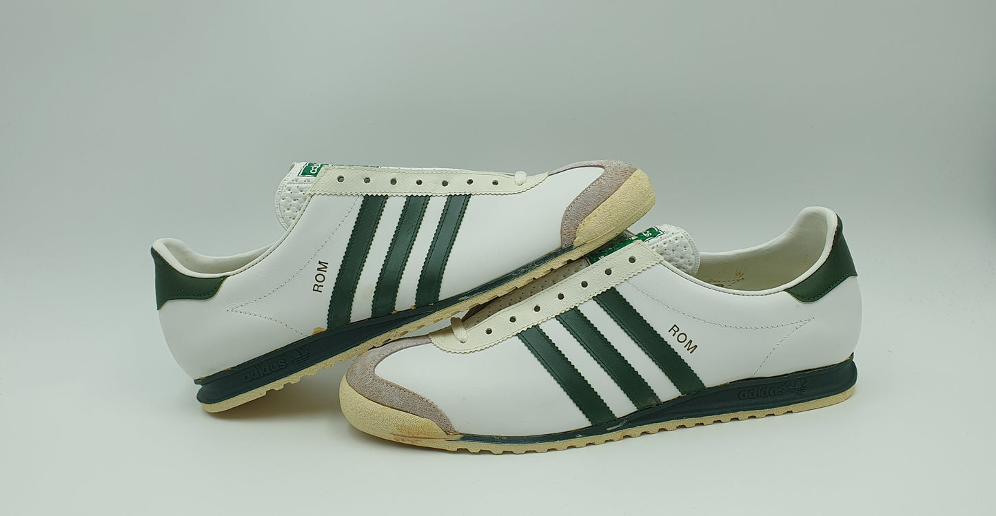 *BNIB* Vintage 1980s Adidas Rom with green stripes UK 13 / EUR 48 2/3 #2