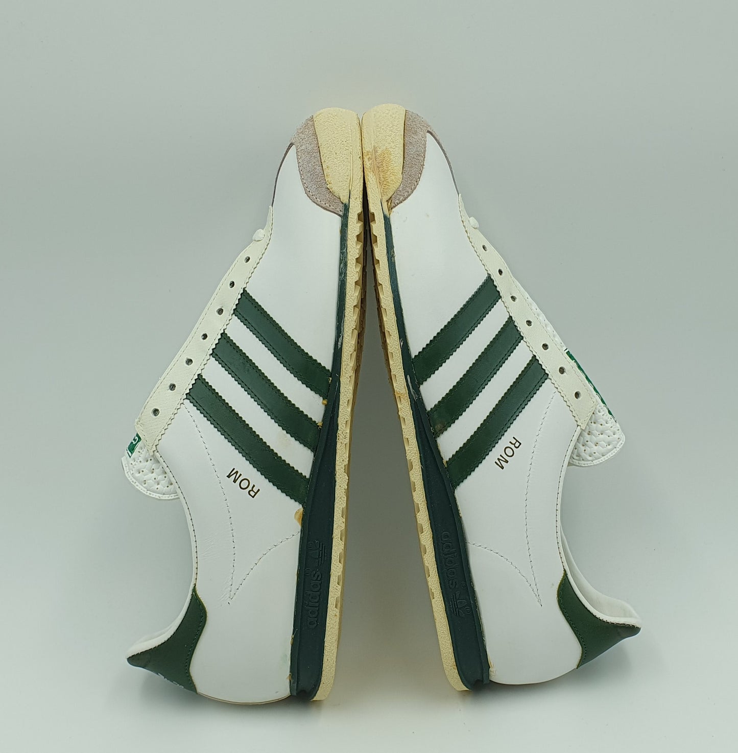 *BNIB* Vintage 1980s Adidas Rom with green stripes UK 13 / EUR 48 2/3 #2