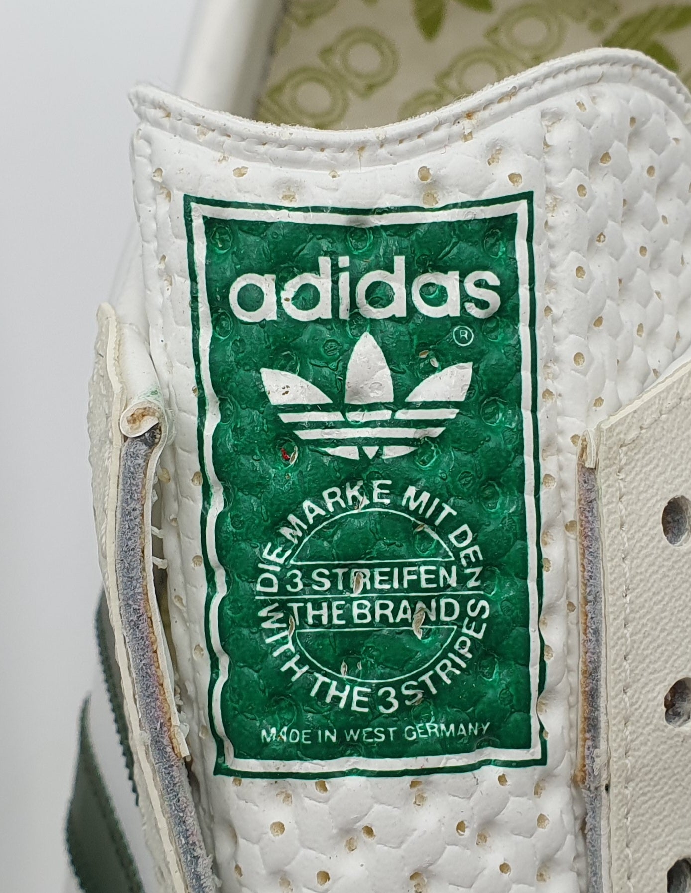 *BNIB* Vintage 1980s Adidas Rom with green stripes UK 13 / EUR 48 2/3 #2