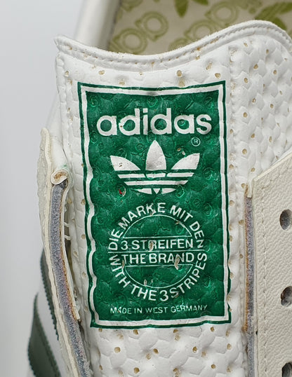 *BNIB* Vintage 1980s Adidas Rom with green stripes UK 13 / EUR 48 2/3 #2