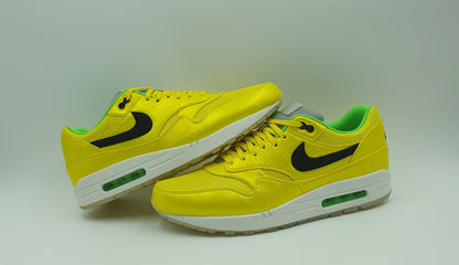 *LIKE NEW* 2014 Nike Air Max 1 FB PRM QS Yellow UK 12 / EUR 47.5