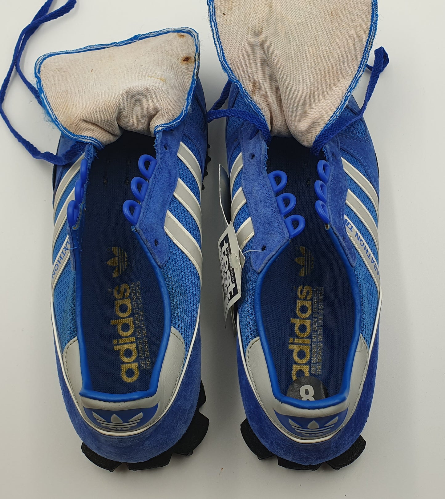 *NEW* Vintage 1980s Adidas Marathon TR Blue UK 8 / EUR 42