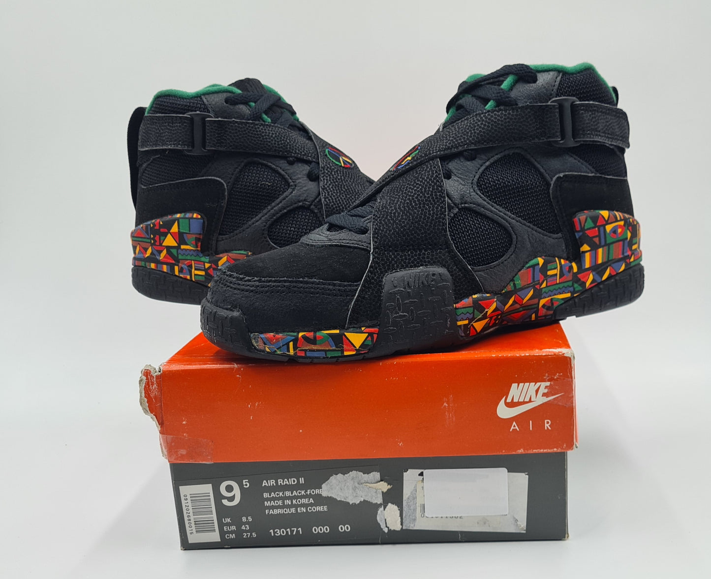 *NEU* Vintage 1993 Nike Air Raid II Peace Urban Jungle Spike Lee UK 8,5 / EUR 43