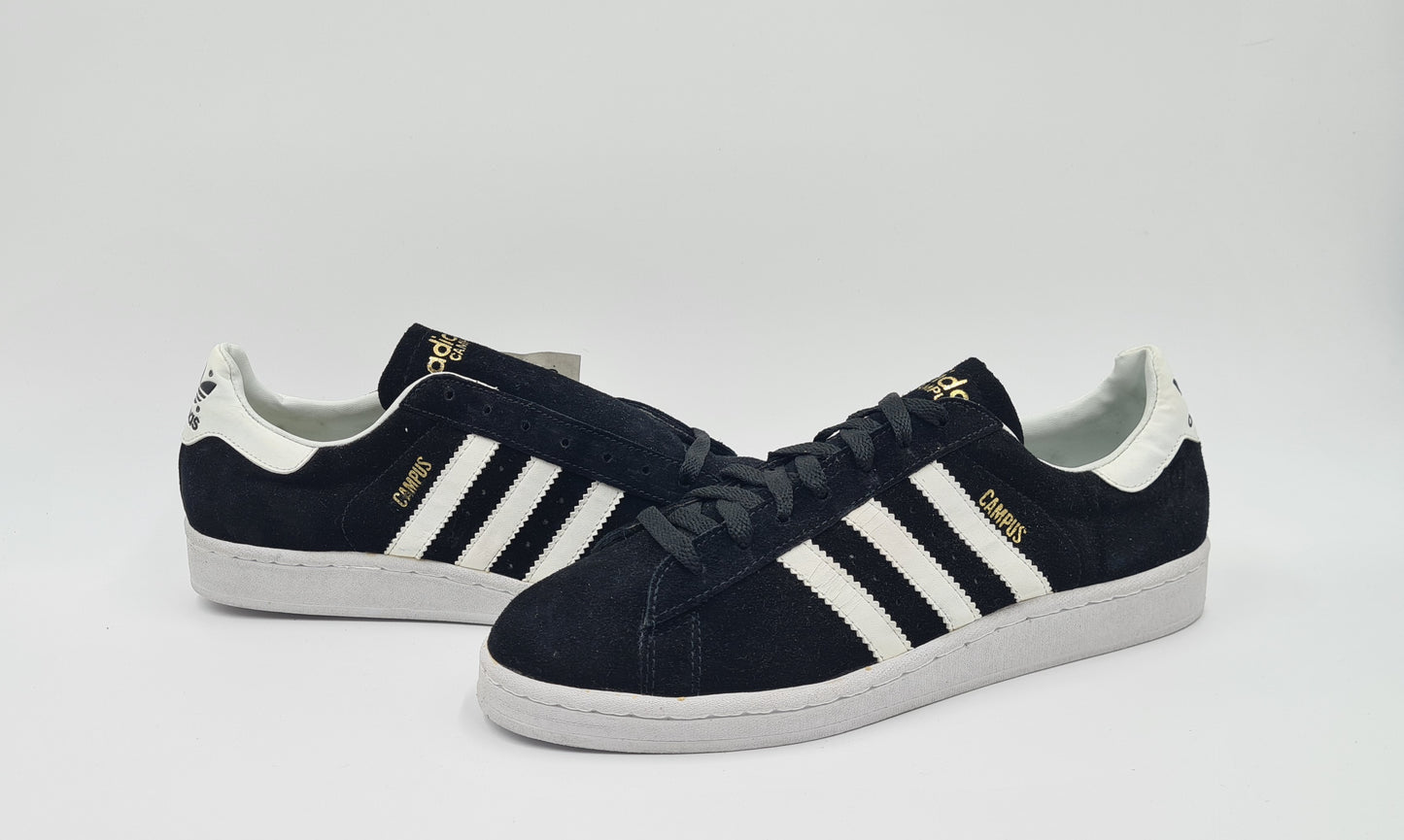 *NEU* 1994 Vintage Adidas Campus II Schwarz Gr. UK 10 / EUR 44 2/3