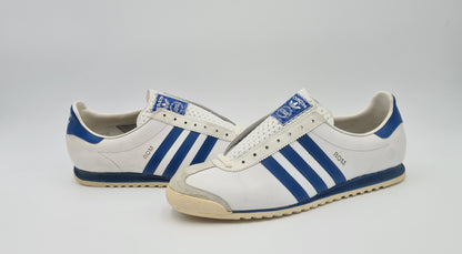 *BNIB* Vintage 1980s Adidas Rom with blue stripes UK 12 / EUR 47 1/3
