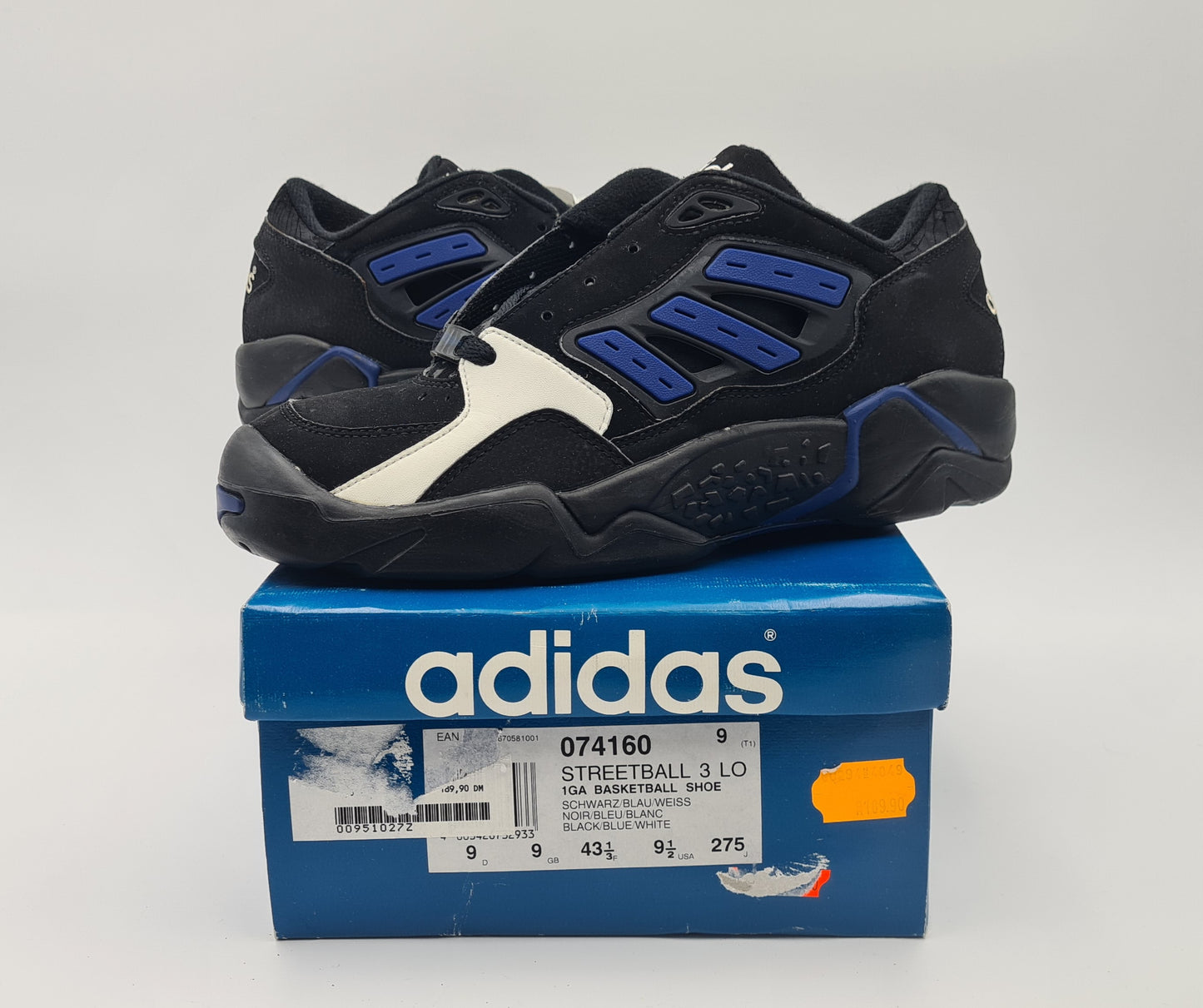 *NEW* Vintage 1993 Adidas Streetball 3 Low UK 9 / EUR 43 1/3