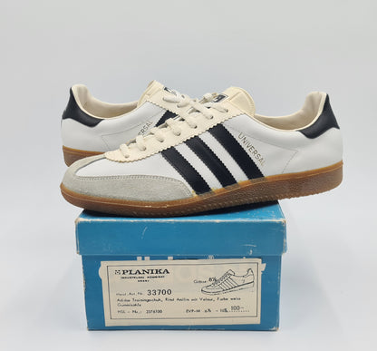 *BNIB* Vintage 1980s Adidas Universal with black stripes UK 8.5 / EUR 42 2/3