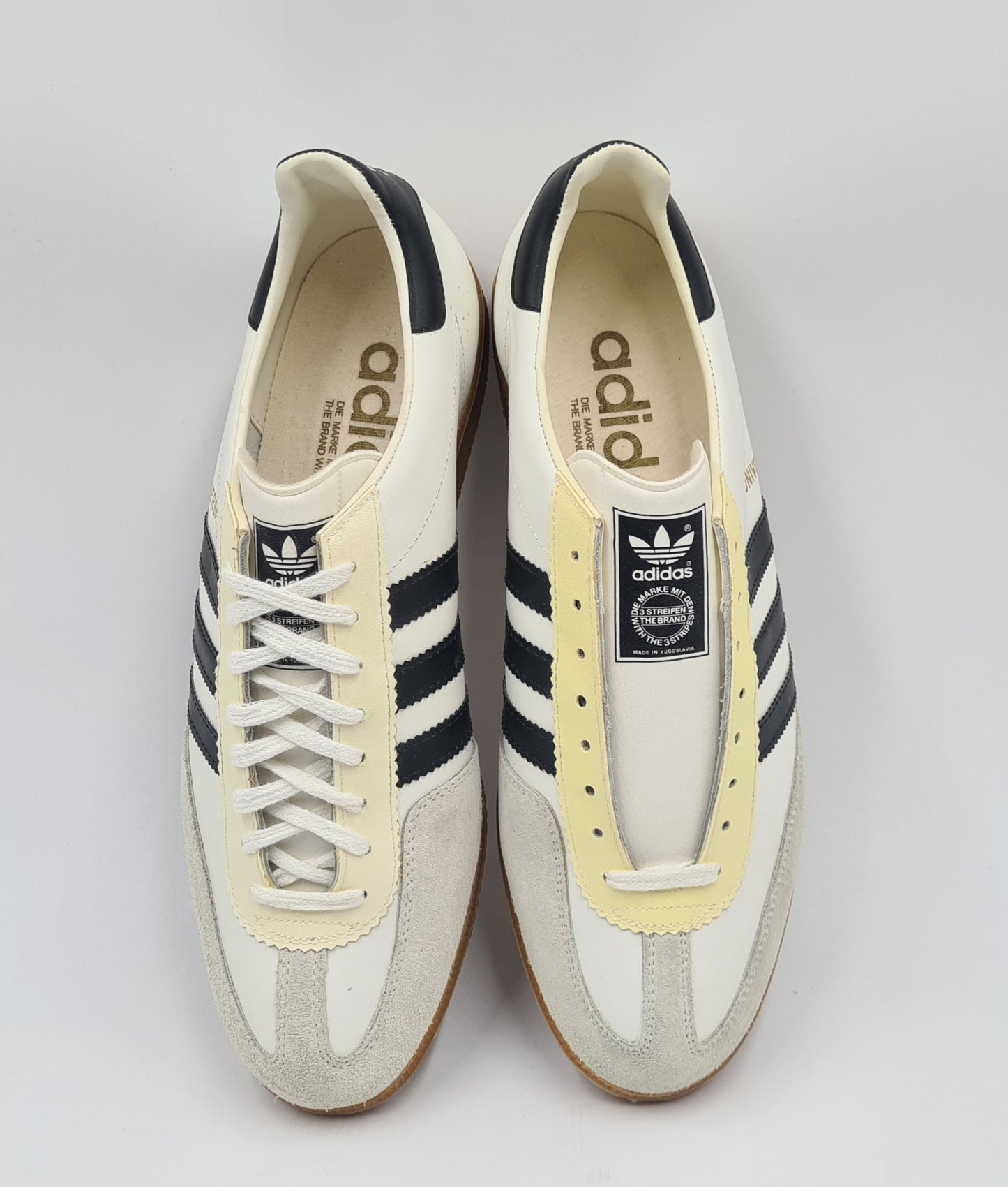 *NEW* Vintage 1980s Adidas Universal with black stripes UK 11.5 / EUR 46 2/3