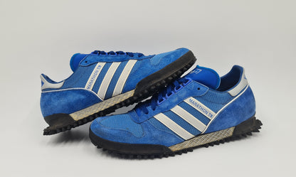 *TOP* Vintage 1980er Adidas Marathon TR Blau UK 9,5 / EUR 44