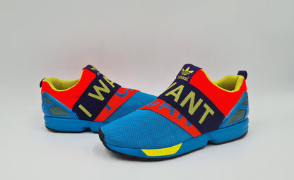 *VGC* 2014 Adidas ZX Flux Slip On Aqua" 'I WANT, I CAN' UK 8 / EUR 42