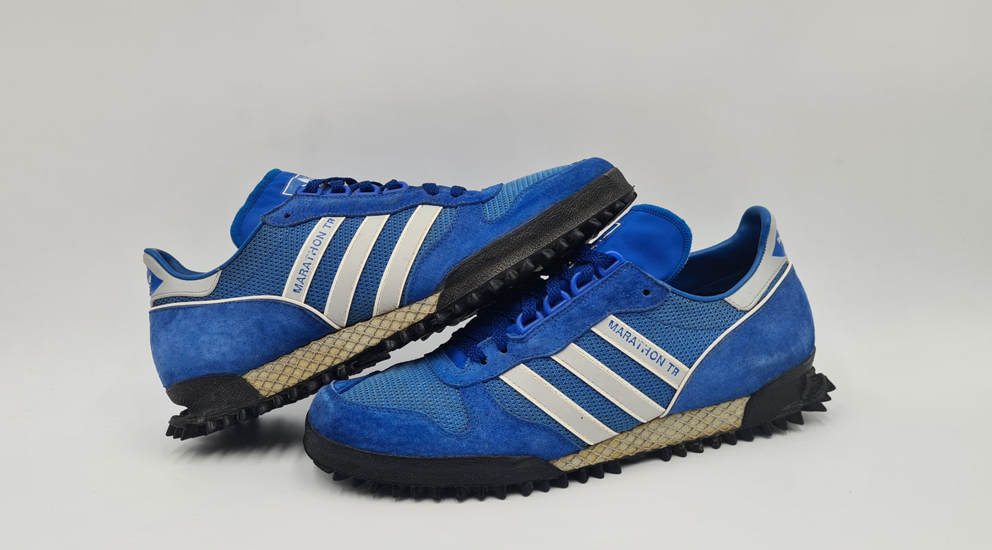 *VGC* Vintage 1980s Adidas Marathon TR Blue UK 9.5 / EUR 44