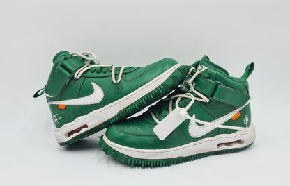 2022 Nike Air Force 1 X Off-White Grün Gr. UK 7 / EUR 41