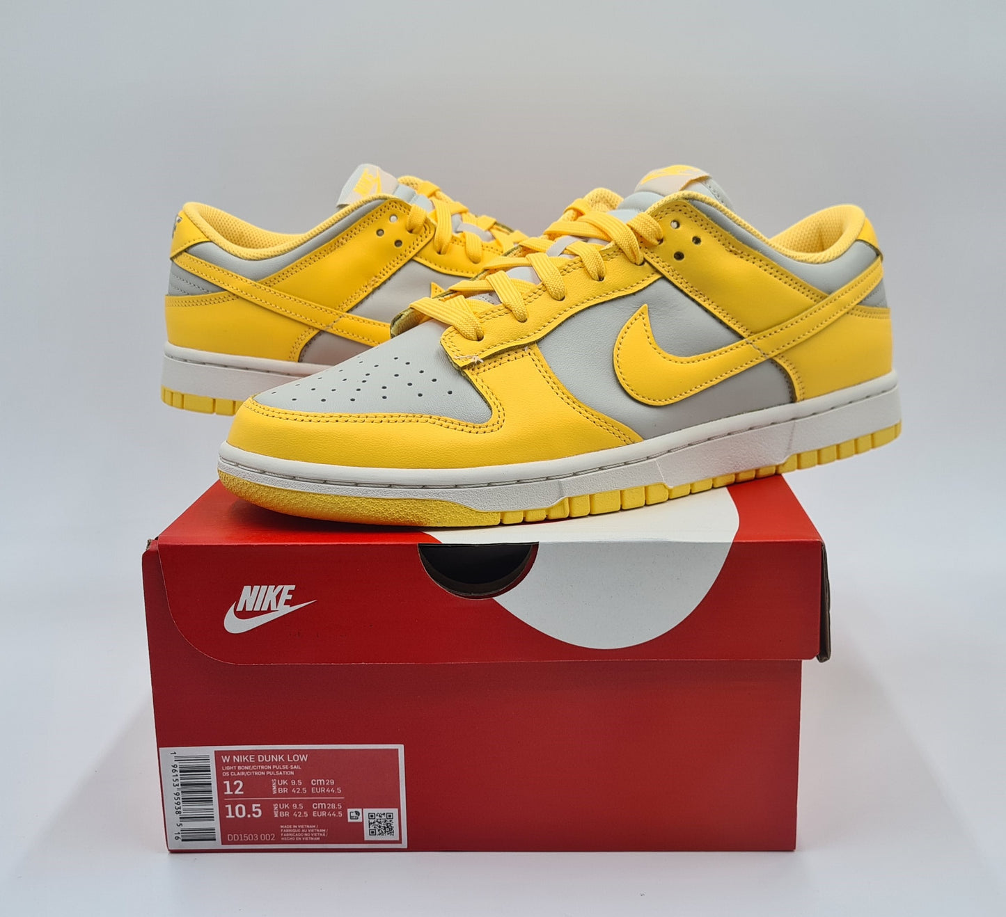 *NEU* 2022 Nike Dunk Low Zitronengelb Gelb Gr. UK 9,5 / EUR 44,5