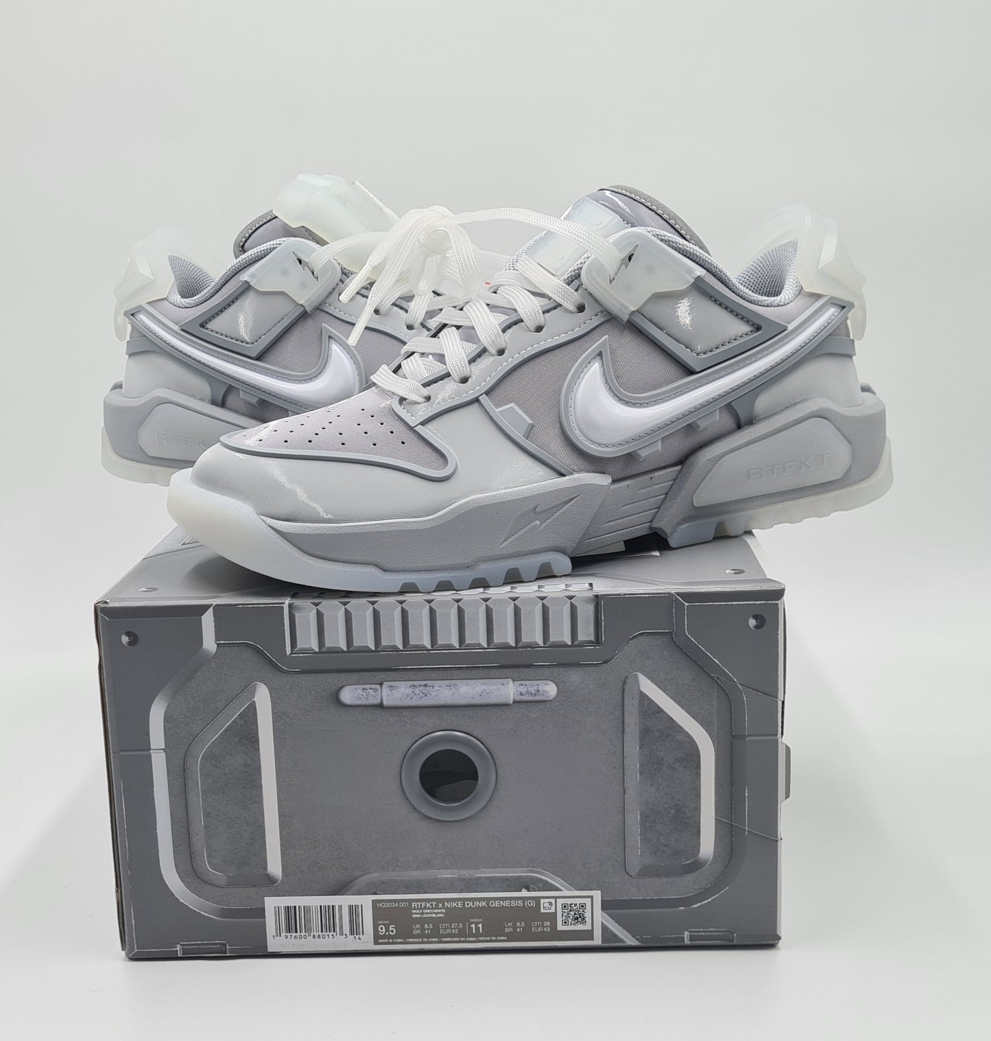 *NEU* RTFKT x Nike Dunk Low Genesis 'Ghost' UK 8,5 / EUR 43
